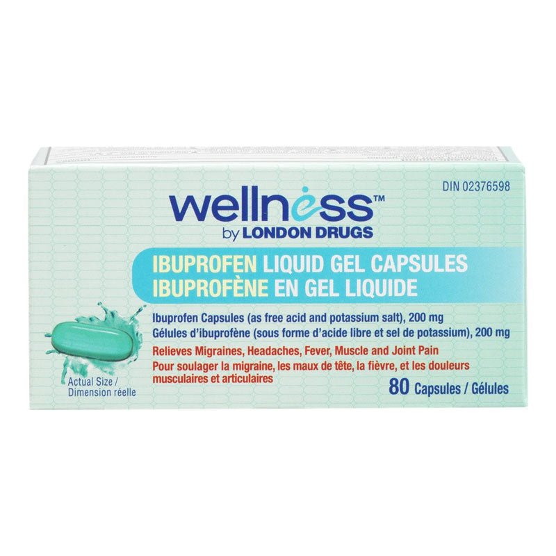 Wellness by London Drugs Ibuprofen Liquid Gel Capsules - 200mg - 80s