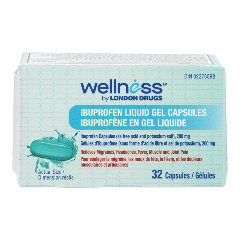 Wellness by London Drugs Ibuprofen Liquid Gel Capsules - 200mg - 32s