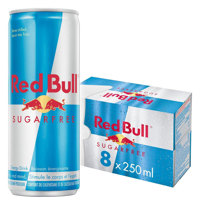 Red Bull Energy Drink - Sugar Free - 8x250ml
