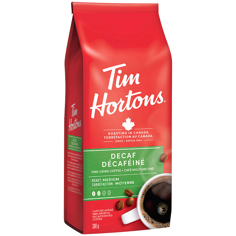 Tim Hortons Coffee - Decaf - Ground Coffee - 300g