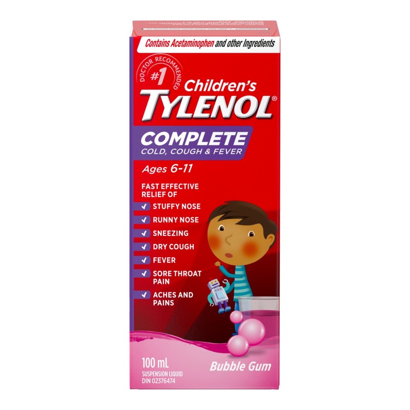 Tylenol* Children's Complete Cold Cough & Fever Liquid Suspension - 100ml