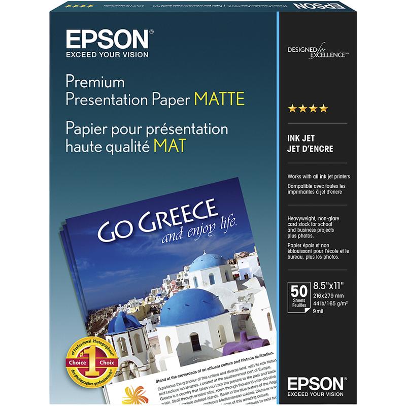 Epson Premium Matte Presentation Paper - 8.5 x 11inch - 50 Sheets - S041257