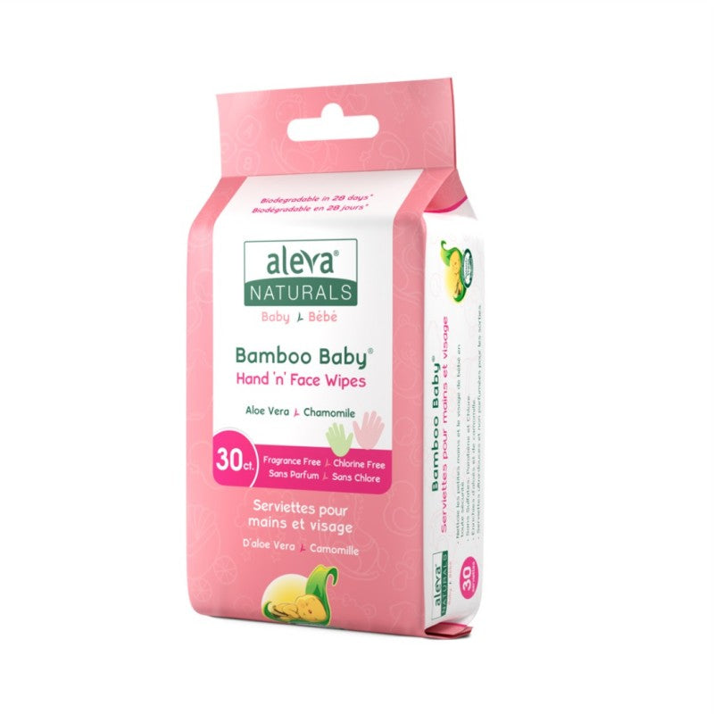 Bamboo Baby Hand 'n' Face Wipes - 30's