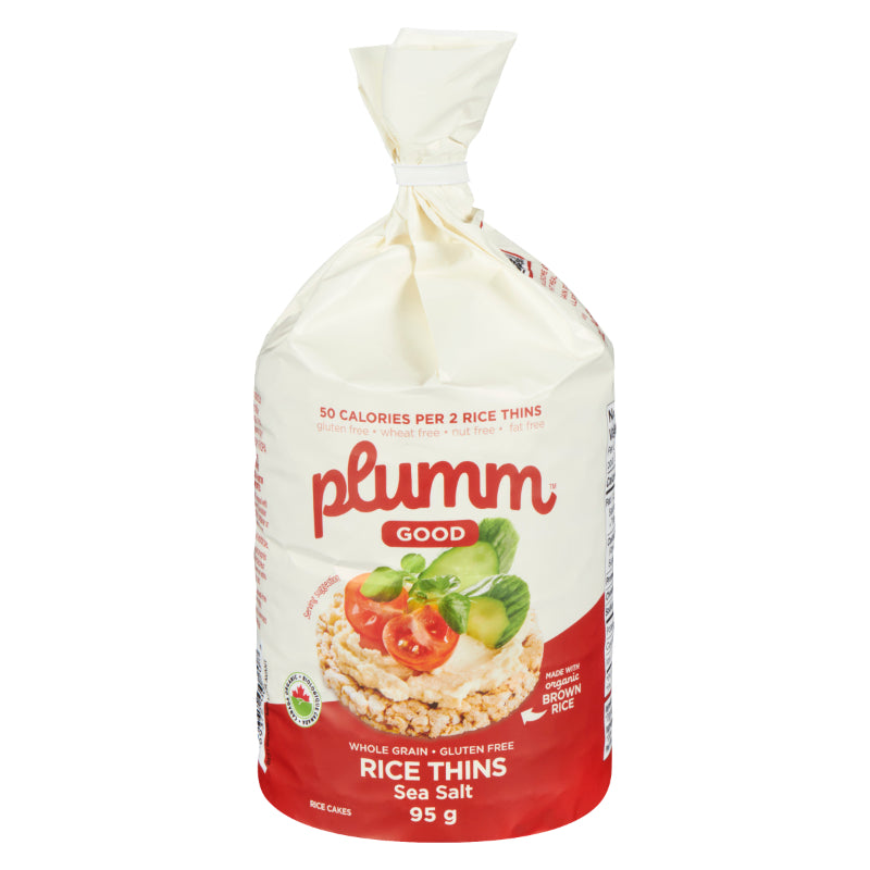Plumm Good Organic Rice Thins - Salted - 12s