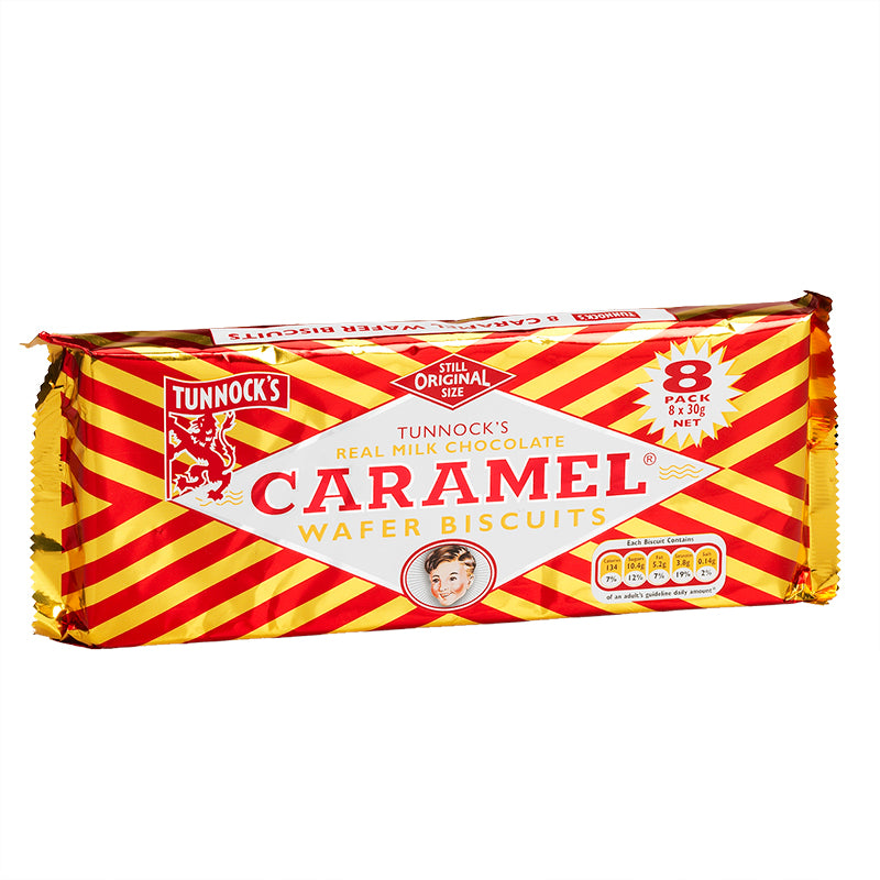 Tunnocks Wafers - Caramel - 8 pack