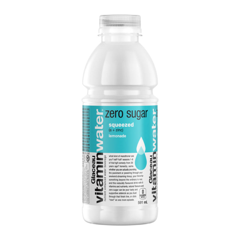Glaceau Vitamin Water Zero Sugar Sports Drink - Squeezed (A + Zinc) - Lemonade - 591ml