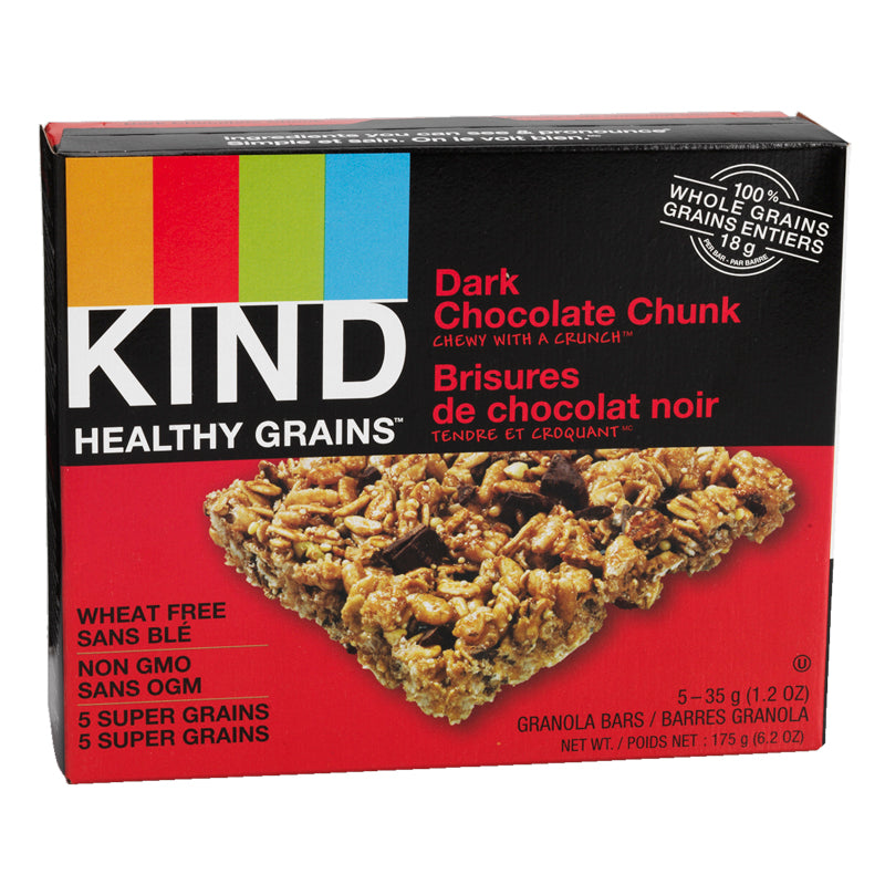 Kind Healthy Grains Granola Bar - Dark Chocolate Chunk - 5 x 35g - 175g