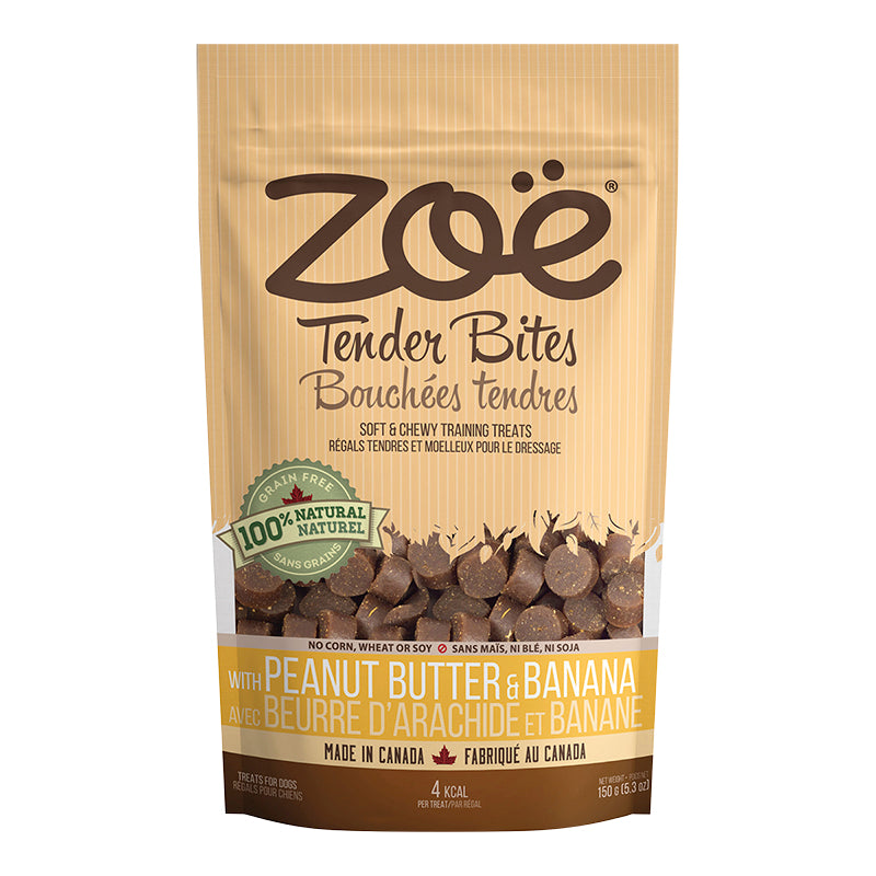 Zoe Tender Bites Soft & Chewy Training Dog Treats - Peanut Butter Banana - 150g