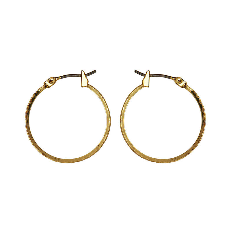 Anne Klein Small Leaf Hoop Earrings - Gold