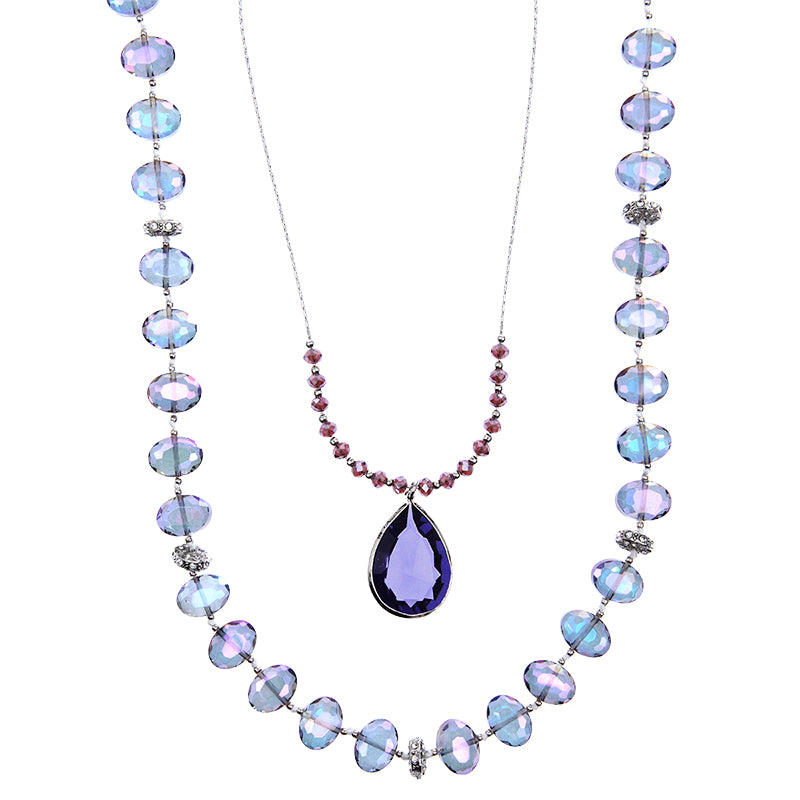 Lonna & Lilly Pendant Multi Layered Necklace - Purple