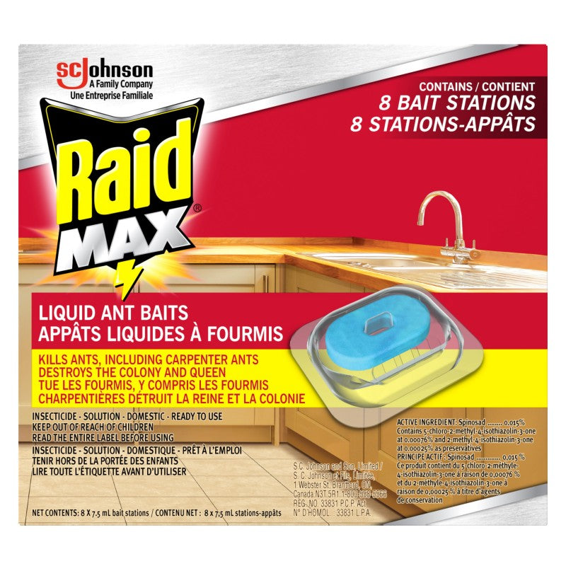 Raid Max Ant Bait Insecticide - 8 x 7.5ml