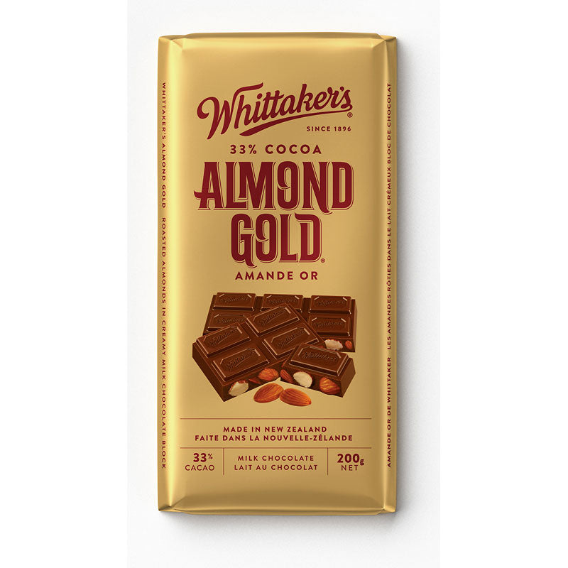 Whittakers Milk Chocolate Almond Gold - 200g