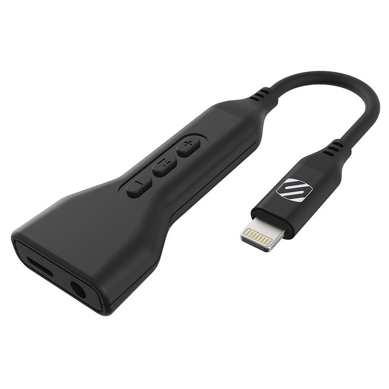 Scosche StrikeLine Lightning to Headphone Jack/Charging Adapter Adapter - Black - Open Box or Display Models Only