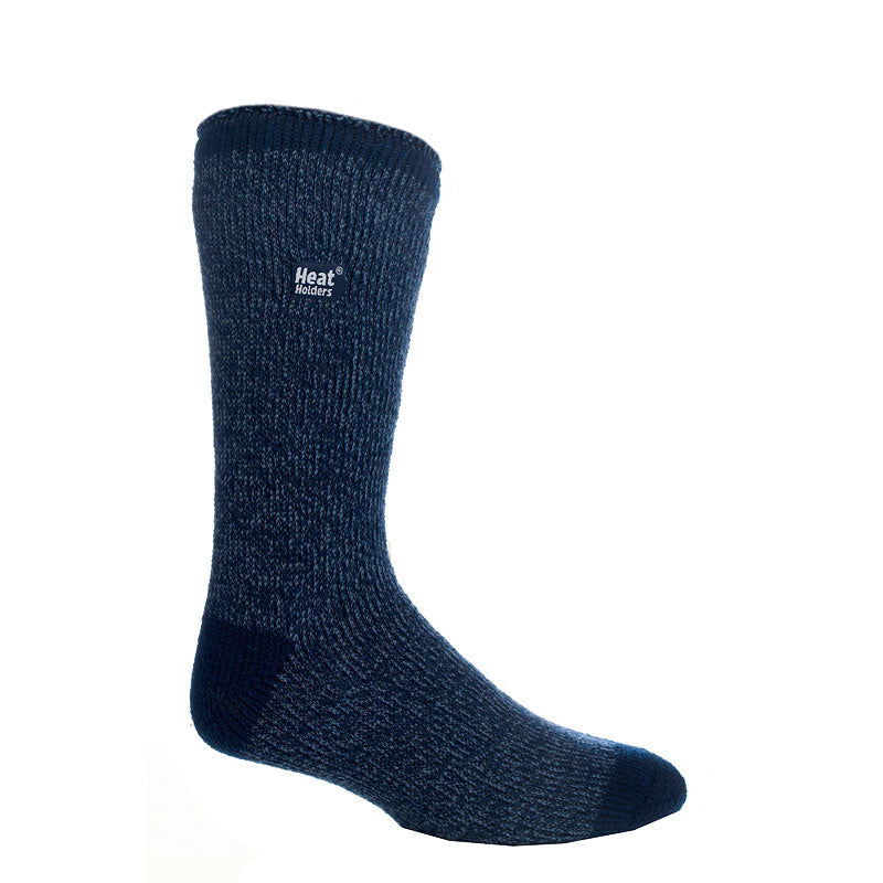 Heat Holders Men's Twist Crew Socks - Navy/Denim
