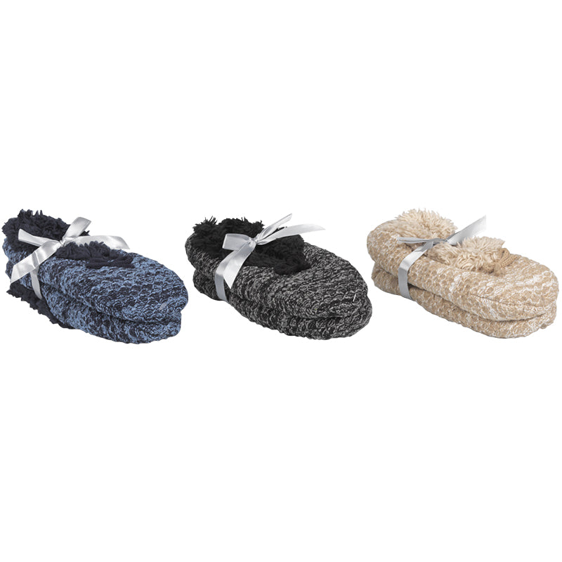 Details Ladies Ballerina Melange Slippers - Assorted