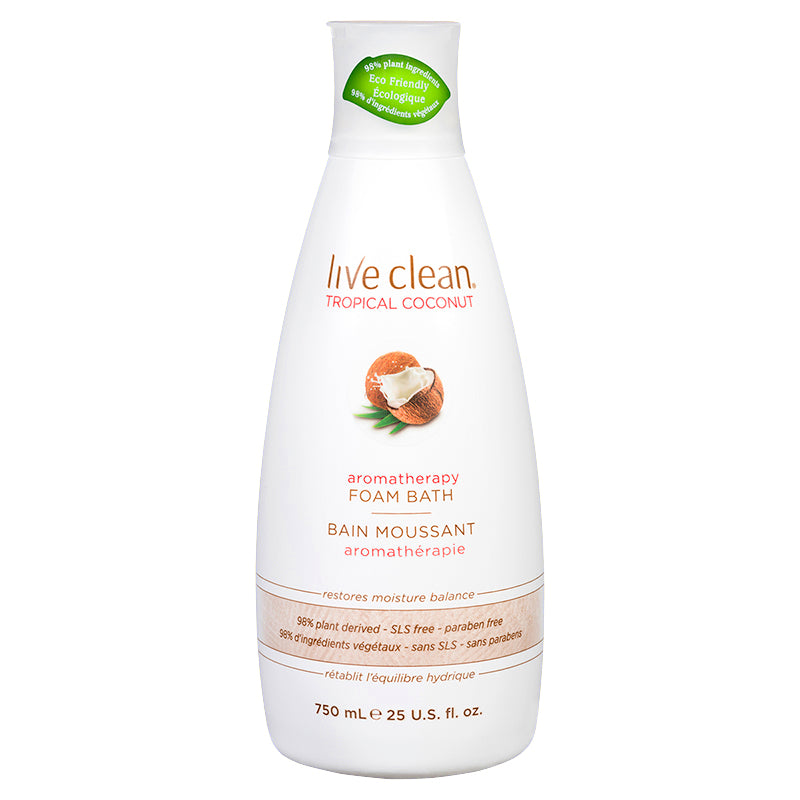 Live Clean Foam Bath - Tropical Coconut - 750ml