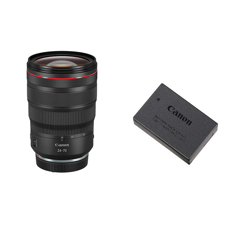 Canon RF 24-70mm F2.8 L IS USM Lens with LP-E17 Battery - PKG #24435