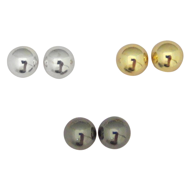 Nine West Polished Edge Trio Stud Earrings - Gold/Silver