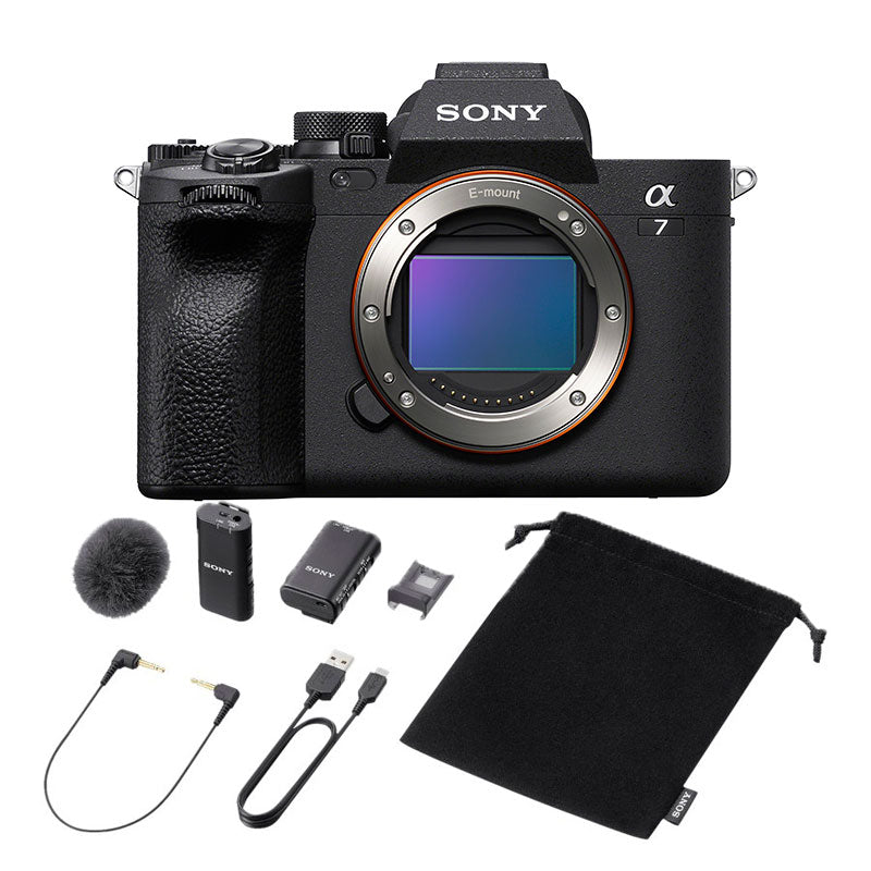 Sony Alpha A7 IV Full-Frame Mirrorless Camera Body Only with Sony Wireless Microphone System - PKG #42140