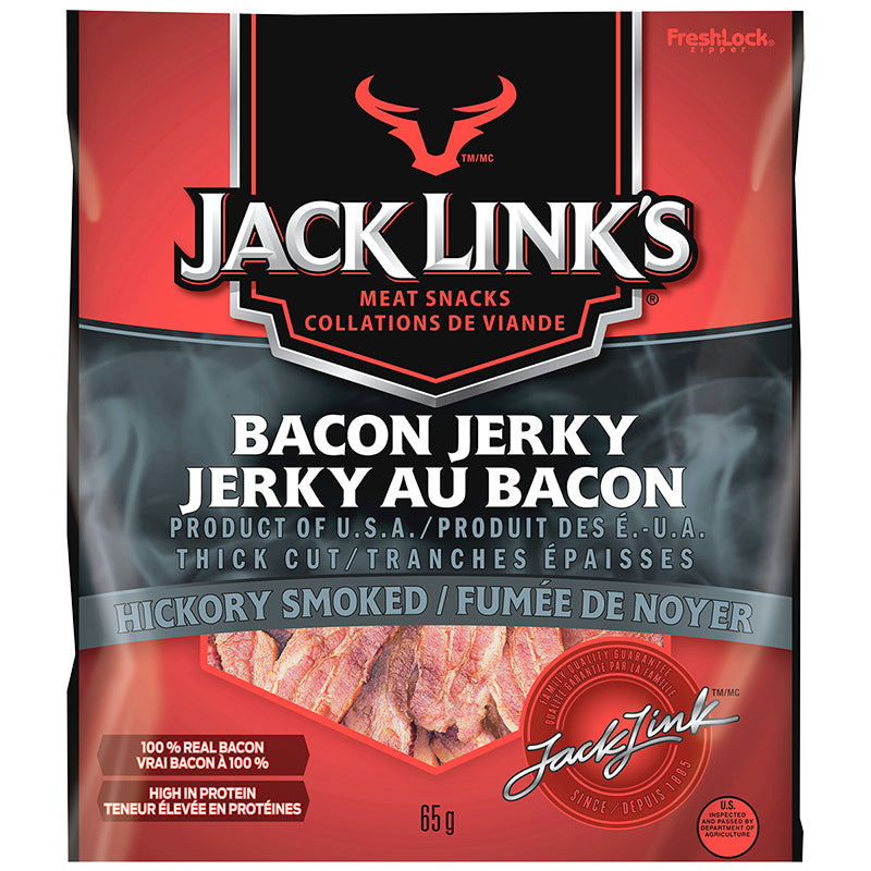 Jack Links Hickory-Smoked Bacon Jerky - 65g