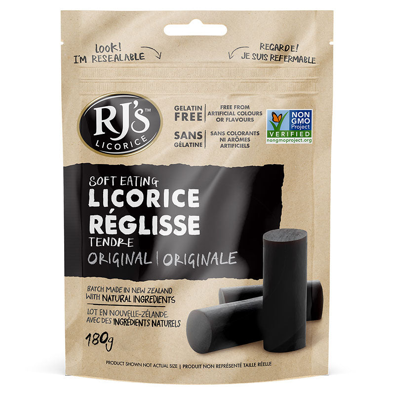 RJ's Licorice Soft Eating Licorice - Original - 180g