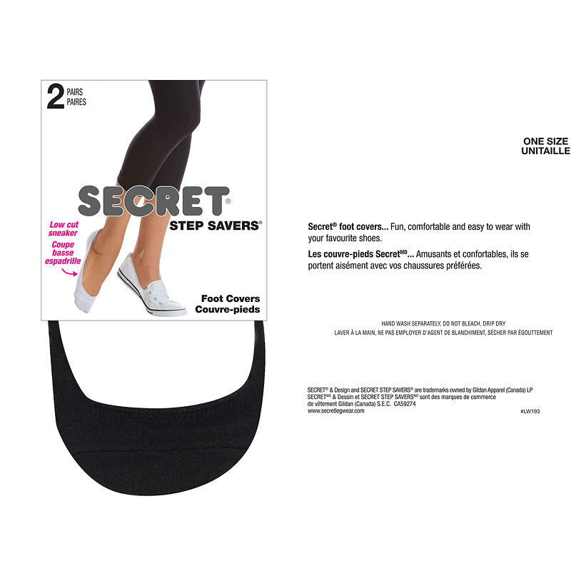 Secret Shoe Savers Footcover - 2 pair