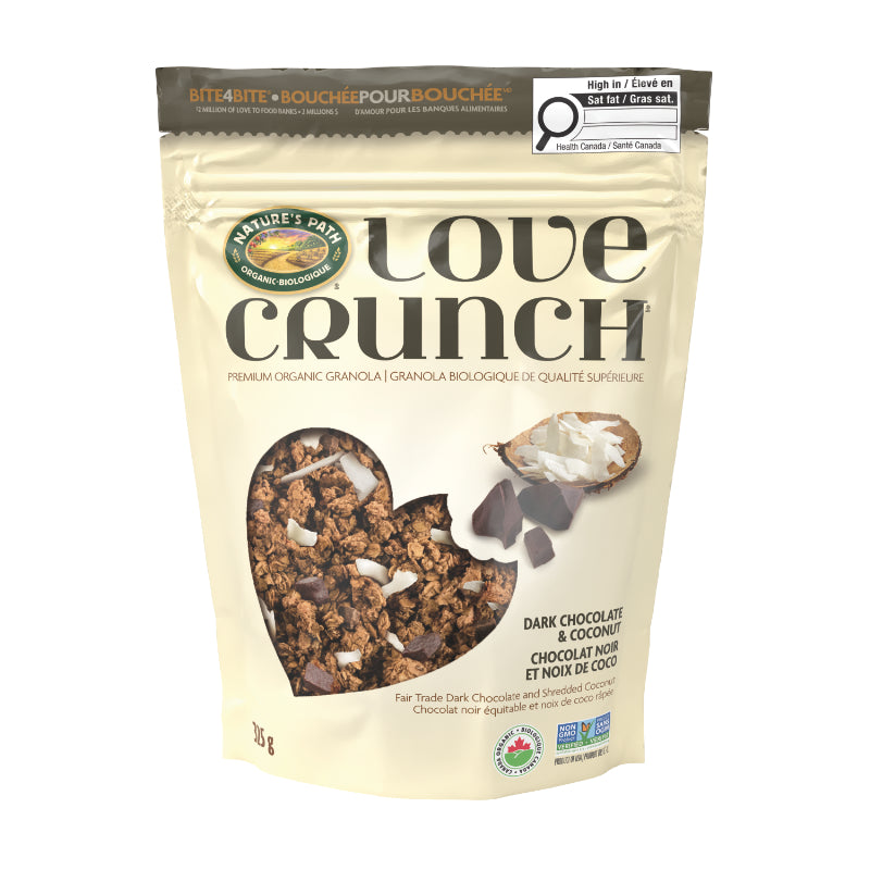 Love Crunch Organic Dark Chocolate & Coconut Granola Pouch - 325g