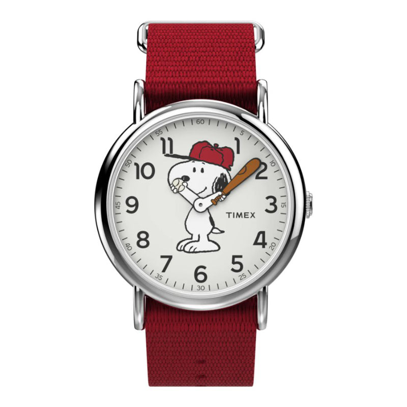 Timex x Peanuts Snoopy Wristwatch - Red/Silver Tone - TW2R41400JT