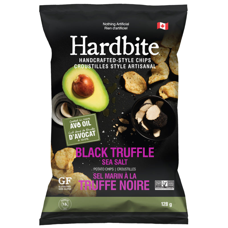 Hardbite Avocado Oil Black Truffle Sea Salt Potato Chips - 128g