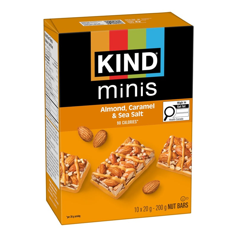 KIND Minis Nut Bars - Almond, Caramel & Sea Salt - 10 x 20g
