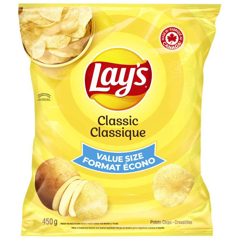 Lay's Classic Potato Chips - Value Size - 450g