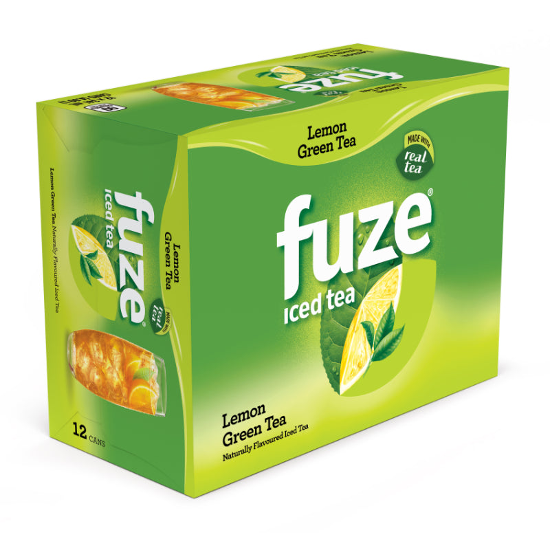Fuze Naturally Flavoured Iced Green Tea - Lemon - 12x341ml