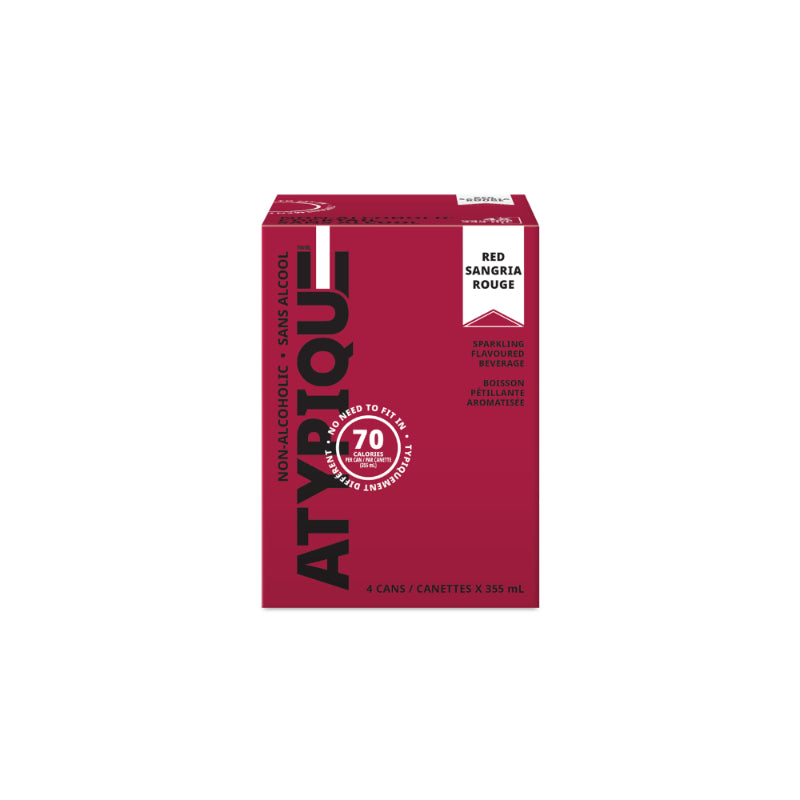 ATYPIQUE Non-Alcoholic Beverage - Red Sangria Pouge - 4x355ml