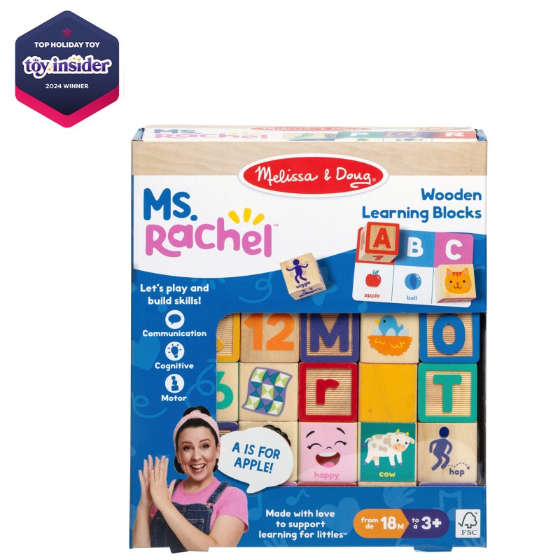 Ms. Rachel Wooden Learning Blocks and Activity Cards