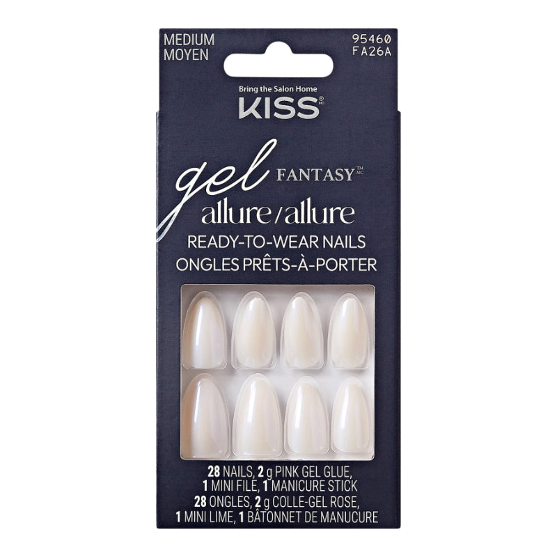 Kiss Gel Fantasy Allure False Nails Kit - Medium - Almond - Space - 28's