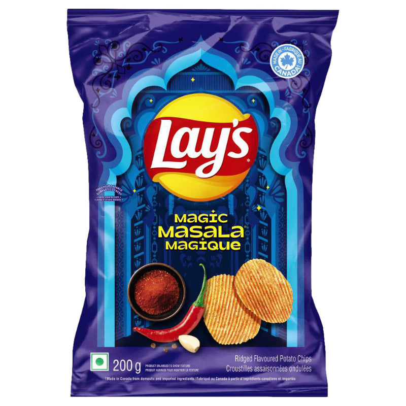 Lay's Magic Masala Ridge Flavoured Potato Chips - 200g