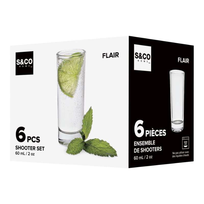 S & Co Flair Shot Glass - 60ml - 6 pcs