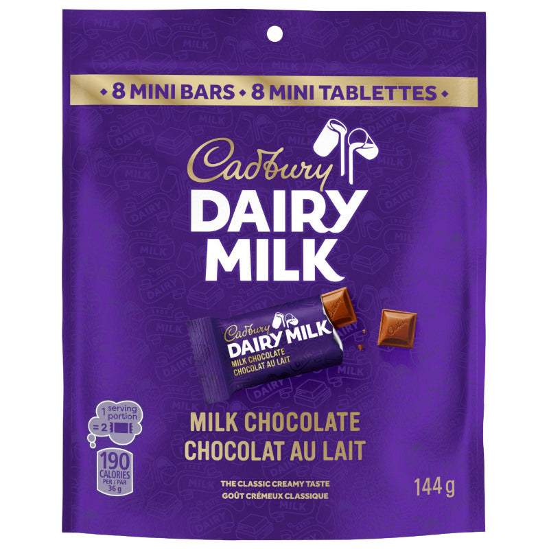 Cadbury Dairy Milk Mini Bars - Milk Chocolate - 144g
