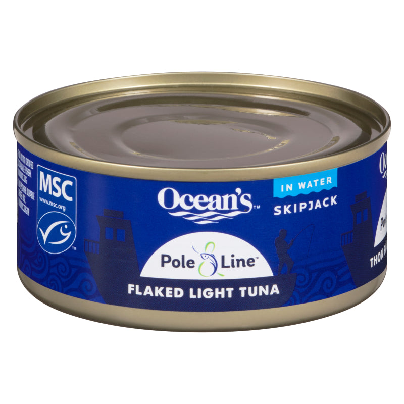 Ocean's Pole & Line Canned Skipjack Flaked Light Tuna in Water - 170g