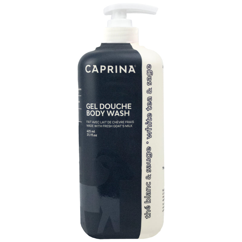 Caprina Fresh Goat's Milk Body Wash - White Tea & Sage - 625ml