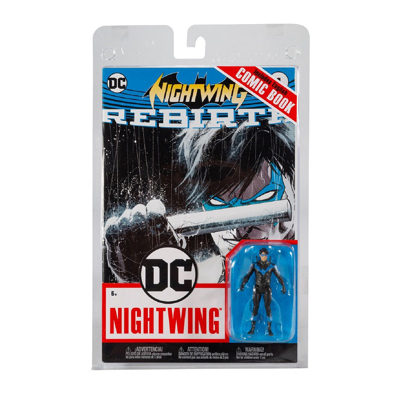 DC Comics Nightwing Action Figure with Comic Book - 3 Inch - 12x7.5x1.25 Inches