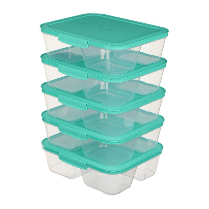 Sistema NEST IT Meal Prep Food Storage Container - Minty Teal - 5 x 1.9L