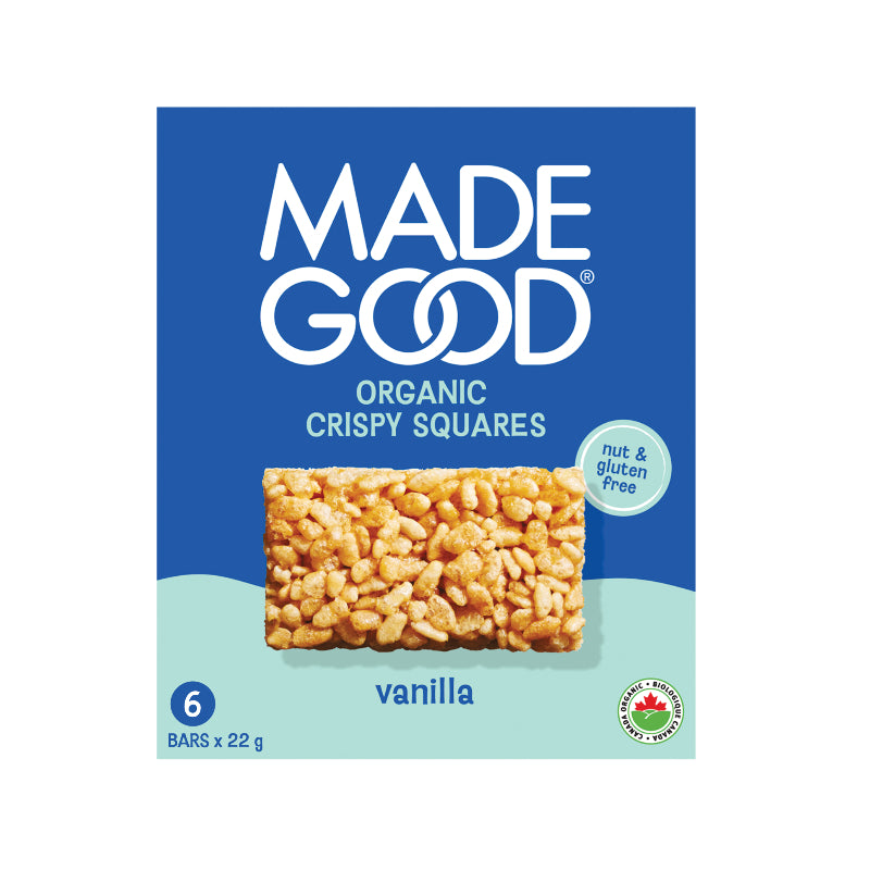 MadeGood Organic Crispy Squares - Vanilla - 6x22g