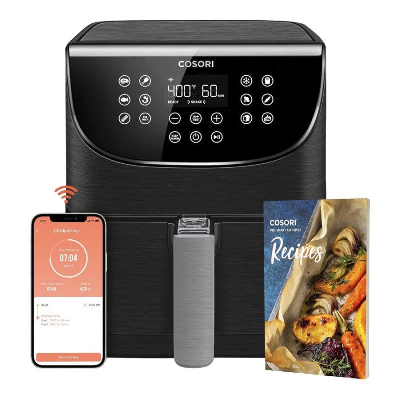 Cosori Pro Gen 2 Hot Smart Air Fryer - 5.49L - Black - CS168-AF BLACK