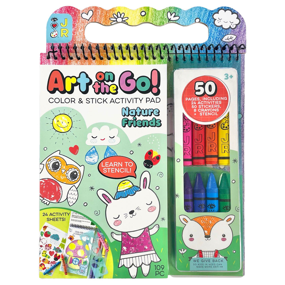 iHeart Art on the Go! Color & Stick Activity Pad - Nature Friends