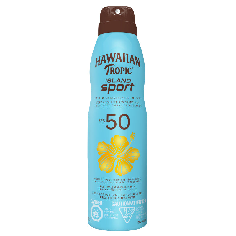 Hawaiian Tropic Island Sport Sweat Resistant Sunscreen Spray - SPF 50 - 170g