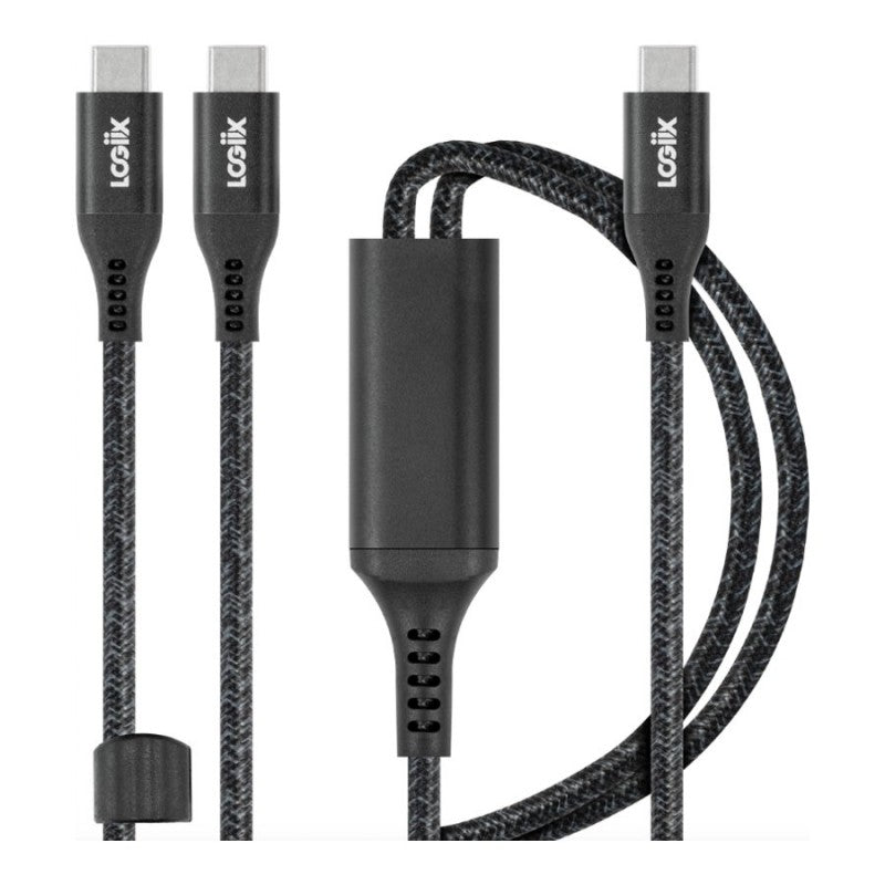 LOGiiX Piston Connect Split USB-C to 2 x USB-C Cable - 1.5m