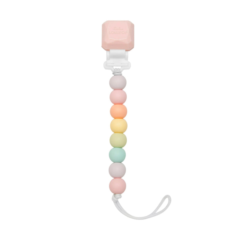 Loulou Lollipop Gem Lolli Pacifier Clip - Cotton Candy