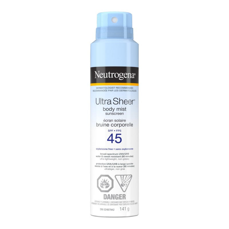 Neutrogena Ultra Sheer Body Mist Sunscreen - SPF45 - 141g