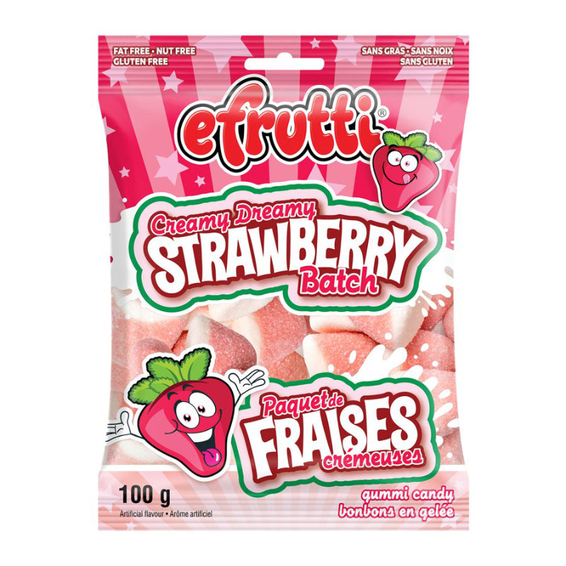 Efrutii Creamy Dreamy Batch Gummy Candy - Strawberry - 100g